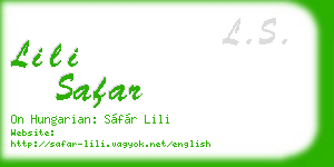 lili safar business card